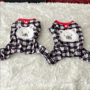 Red and Black Dog Pajamas Cozy Full-Body Onesie